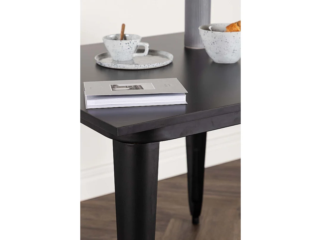 Tavolo da pranzo Tempe 80x80cm nero.