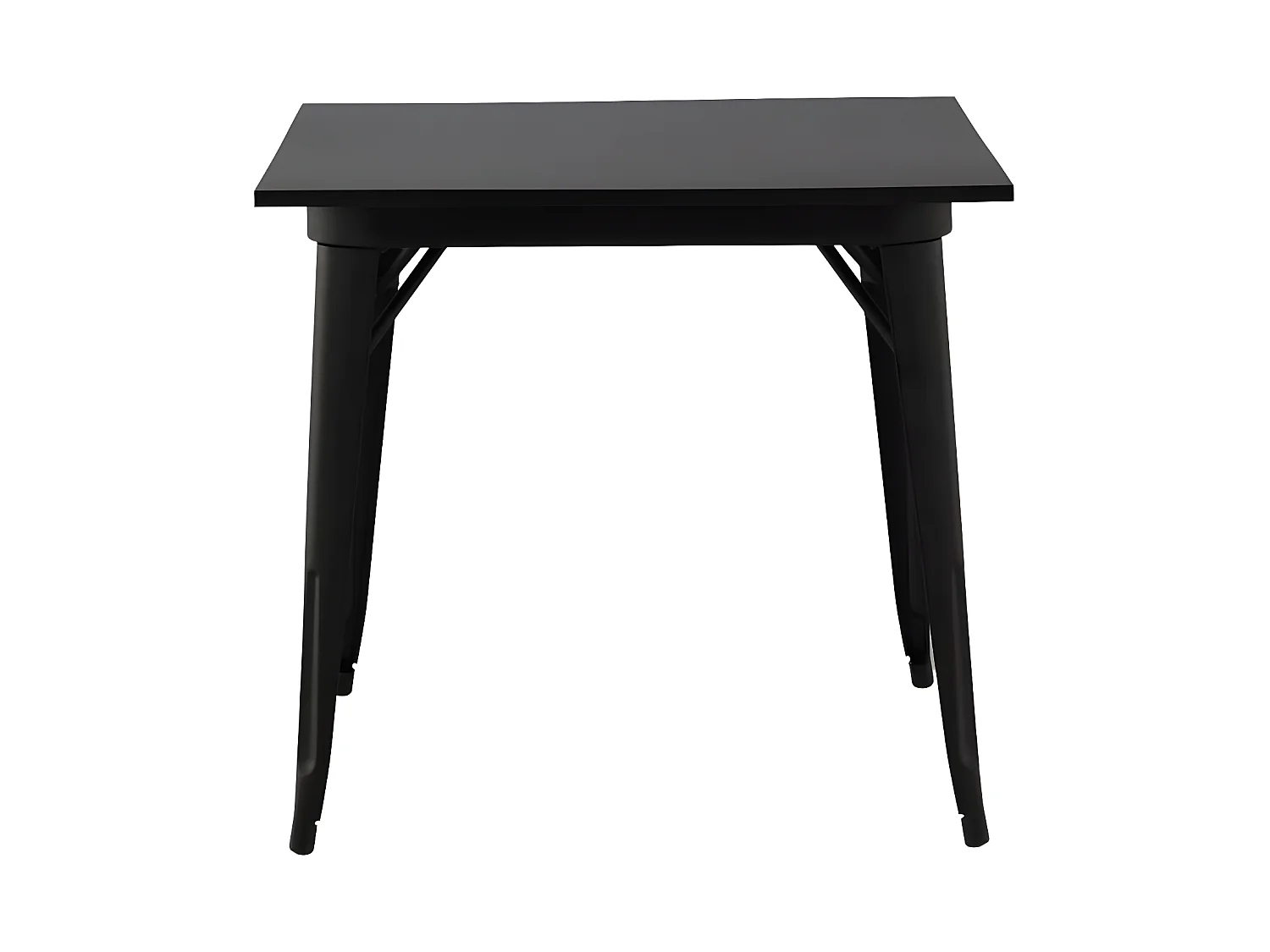 Table à Manger Carrée "Tempe" 80cm Noir