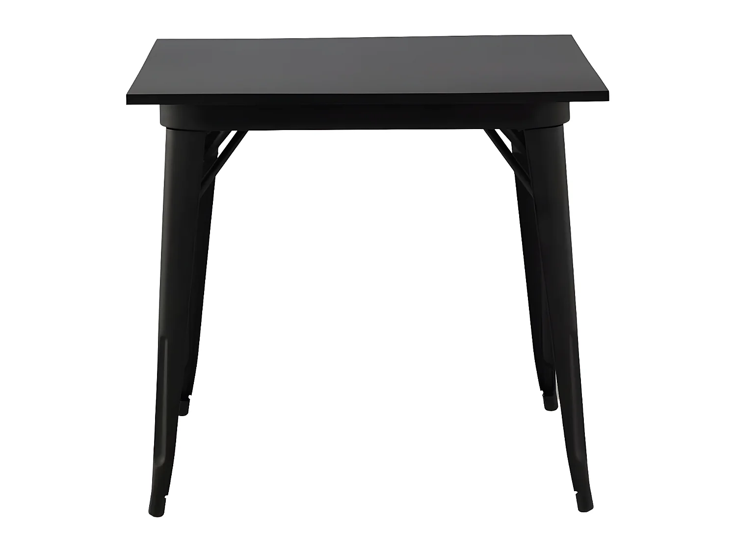 Table à Manger Carrée "Tempe" 80cm Noir