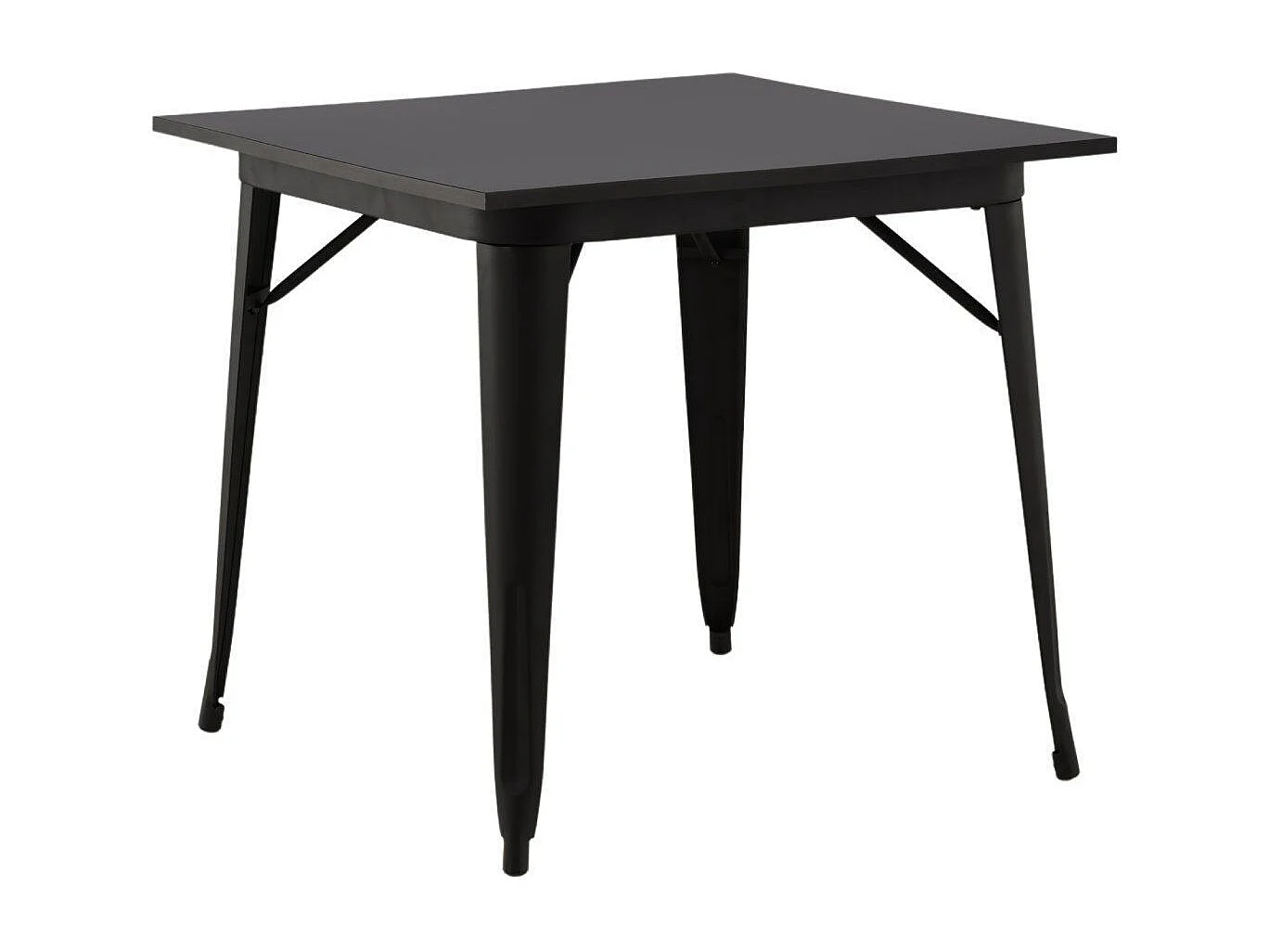 Table à Manger Carrée "Tempe" 80cm Noir