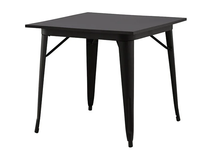 Table à Manger Carrée "Tempe" 80cm Noir