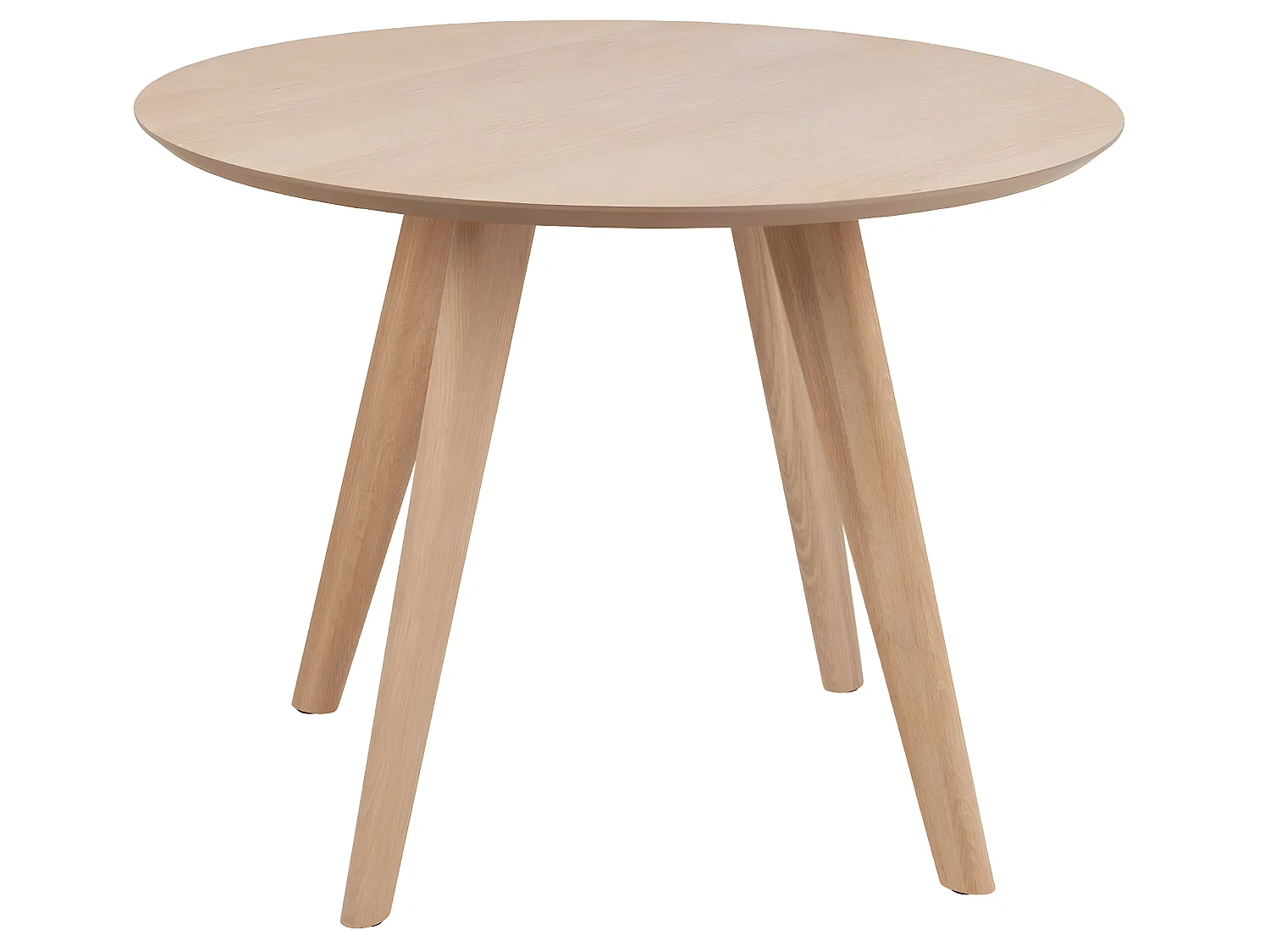Townsville table de salle à manger Ø100cm plaqué chêne.
