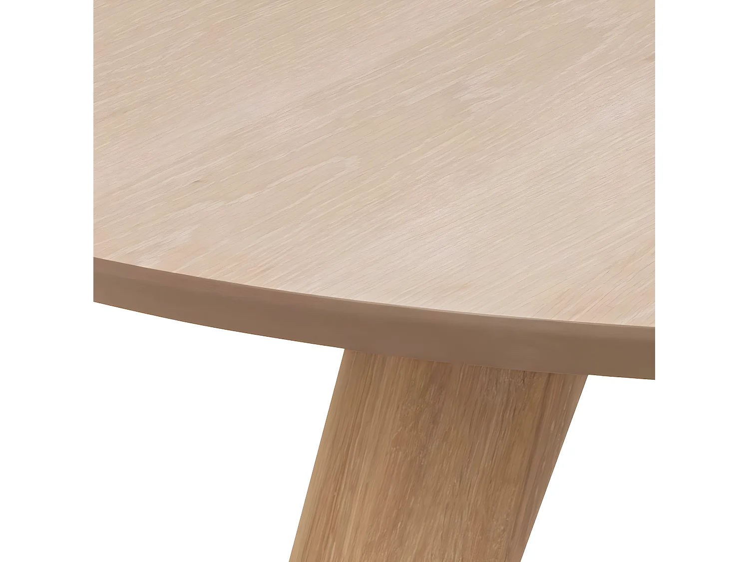 Townsville table de salle à manger Ø100cm plaqué chêne.