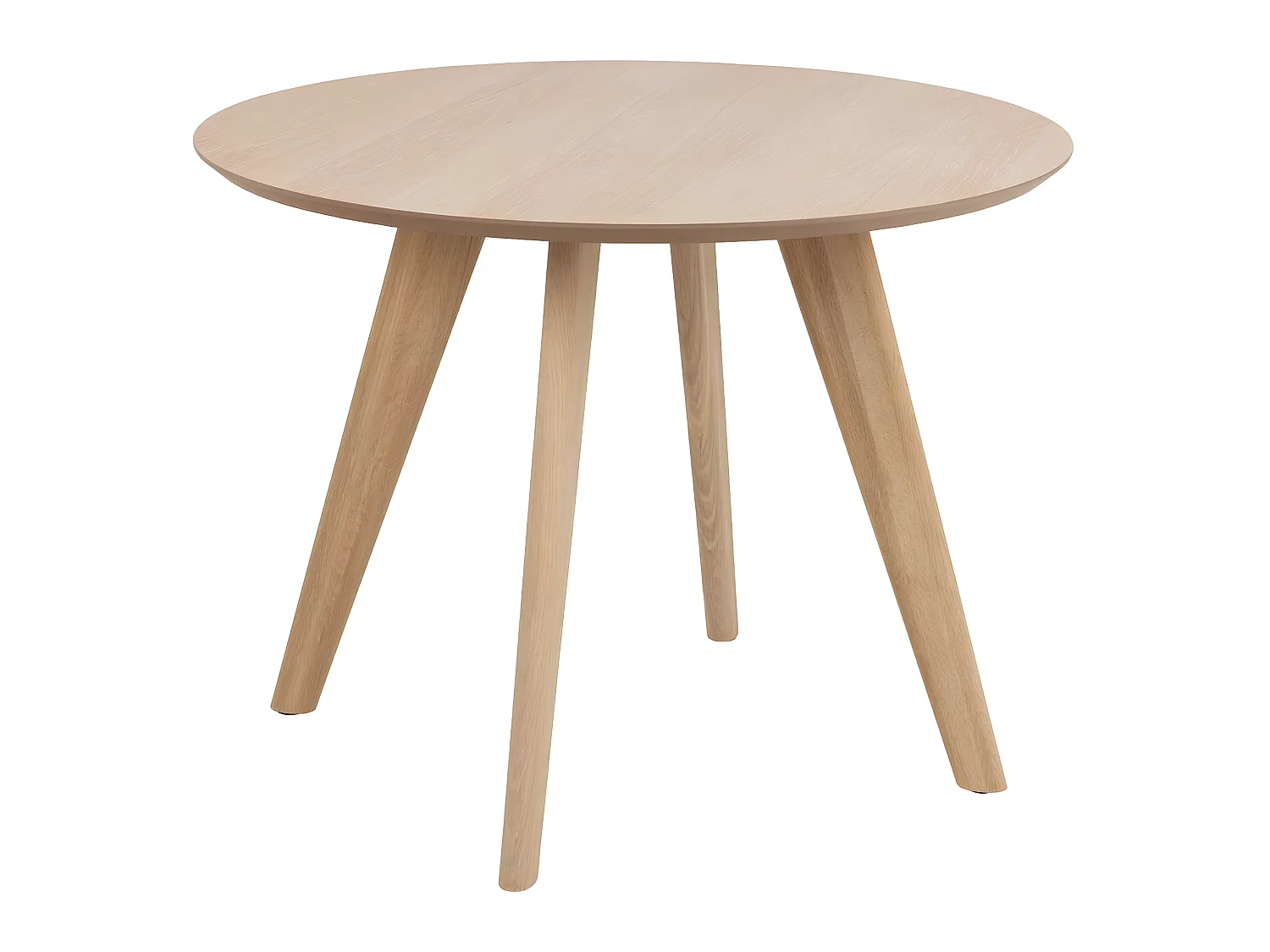 Townsville table de salle à manger Ø100cm plaqué chêne.