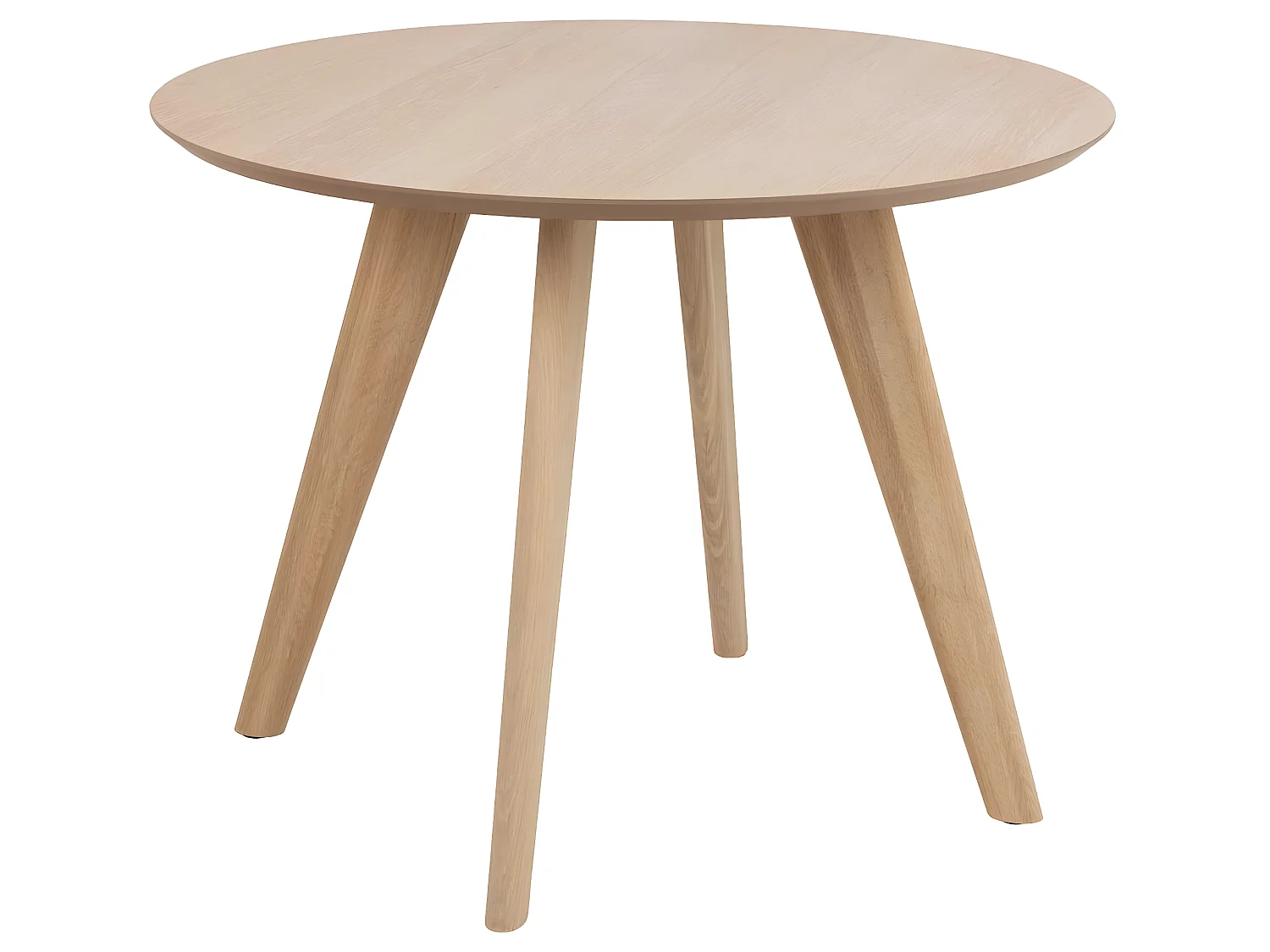 Townsville table de salle à manger Ø100cm plaqué chêne.