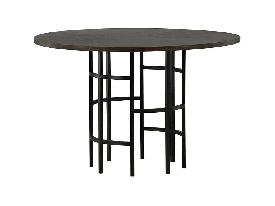 Table à Manger Ronde "Copenhagen" 115cm Marron