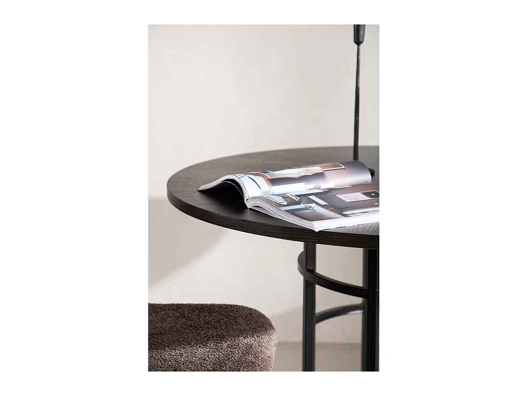 Table à Manger Ronde "Copenhagen" 115cm Marron