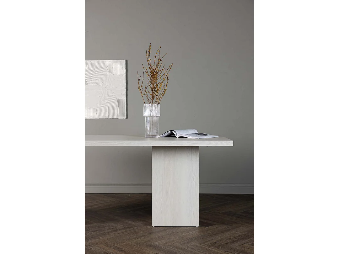 Olga eetkamertafel 90x200cm wit.