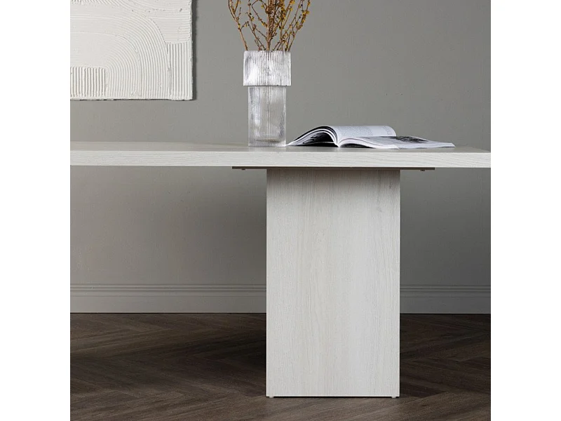 Olga eetkamertafel 90x200cm wit.