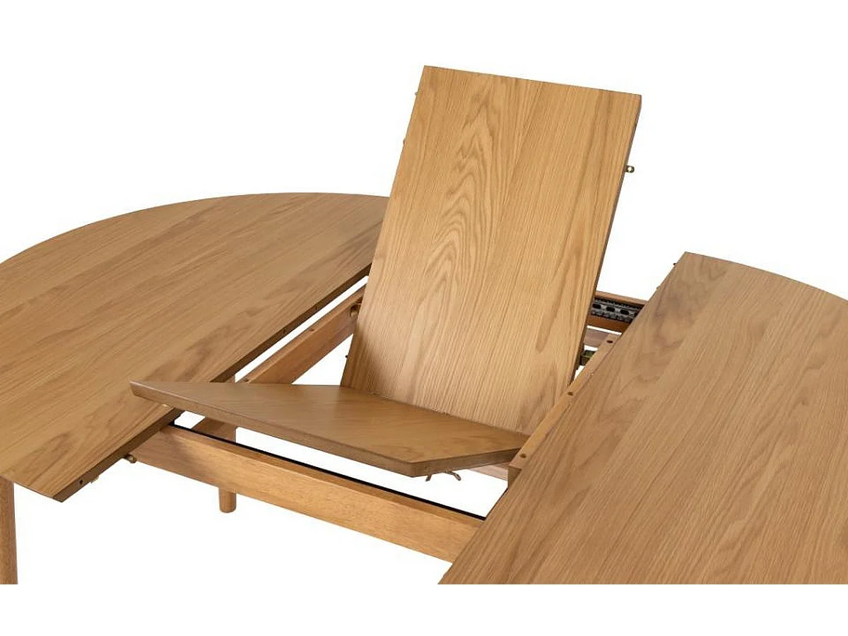 TIVOLI - Table ronde extensible en Chêne clair D115