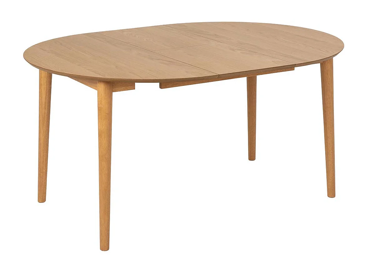 Montreux table de salle à manger Ø115/154cm avec plateaux supplémentaires naturel.