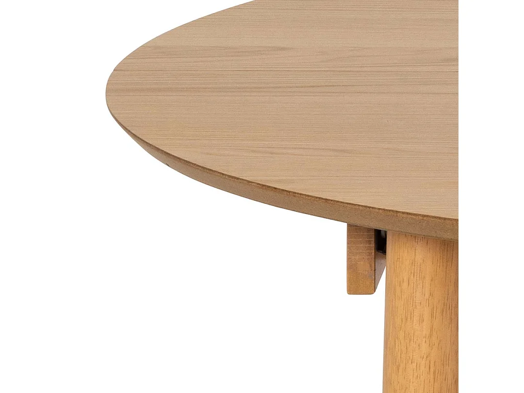 Montreux table de salle à manger Ø115/154cm avec plateaux supplémentaires naturel.