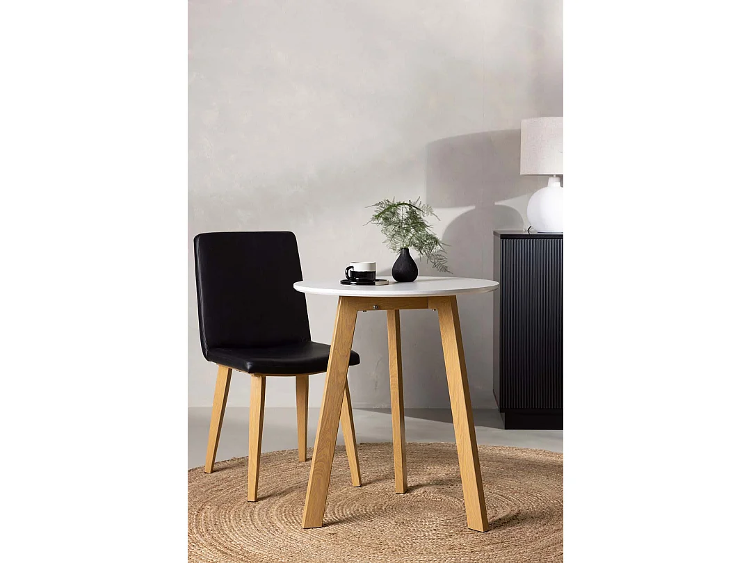 Table à Manger Design "Leonora" 65cm Blanc