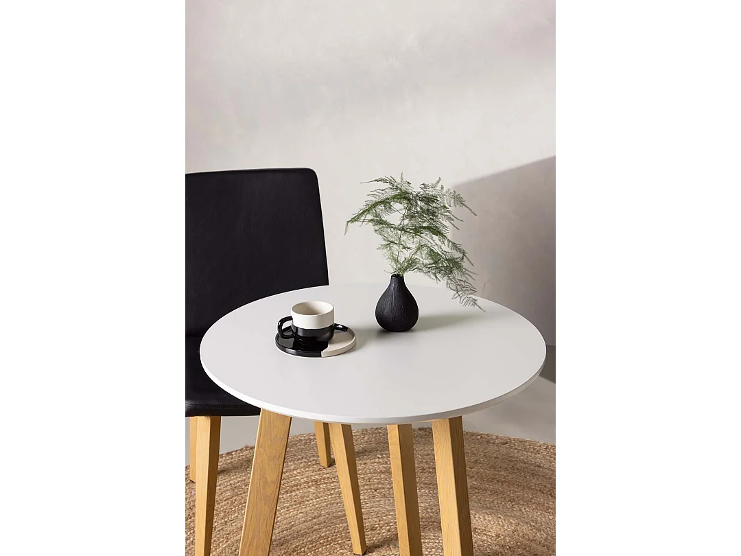 Table à Manger Design "Leonora" 65cm Blanc