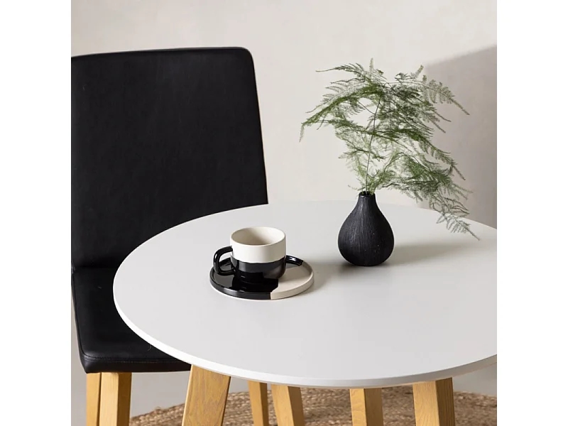 Table à Manger Design "Leonora" 65cm Blanc