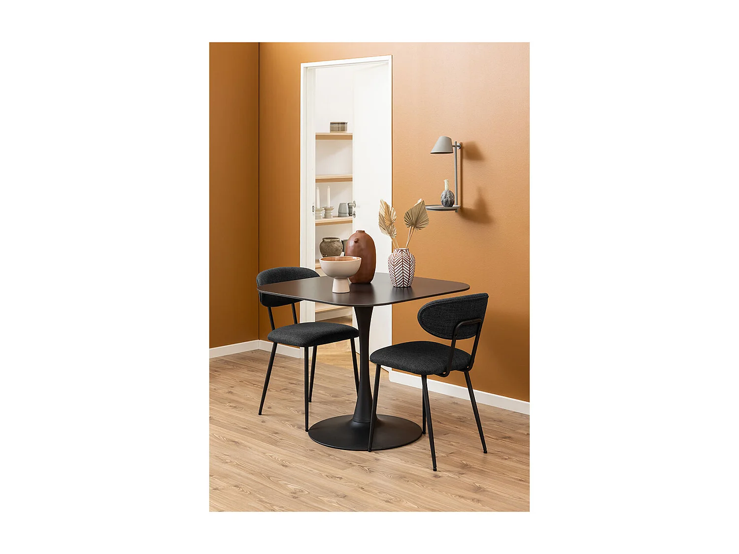 Malta Esstisch 90x90cm Schwarz.