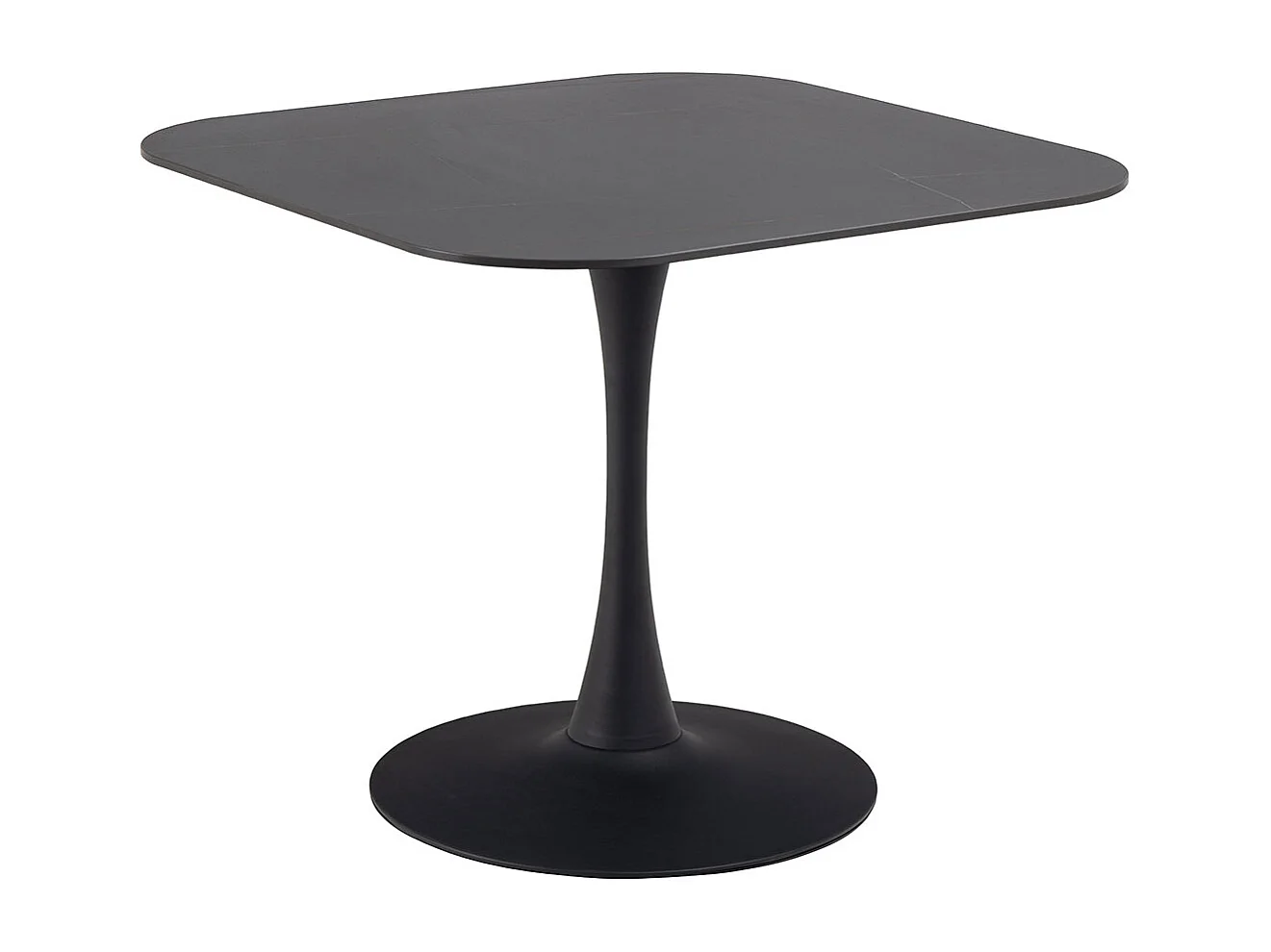 Malta table de salle à manger 90x90cm noire.