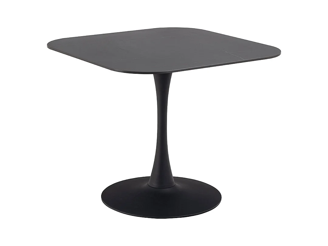 Kingston eetkamertafel 90x90cm zwart.