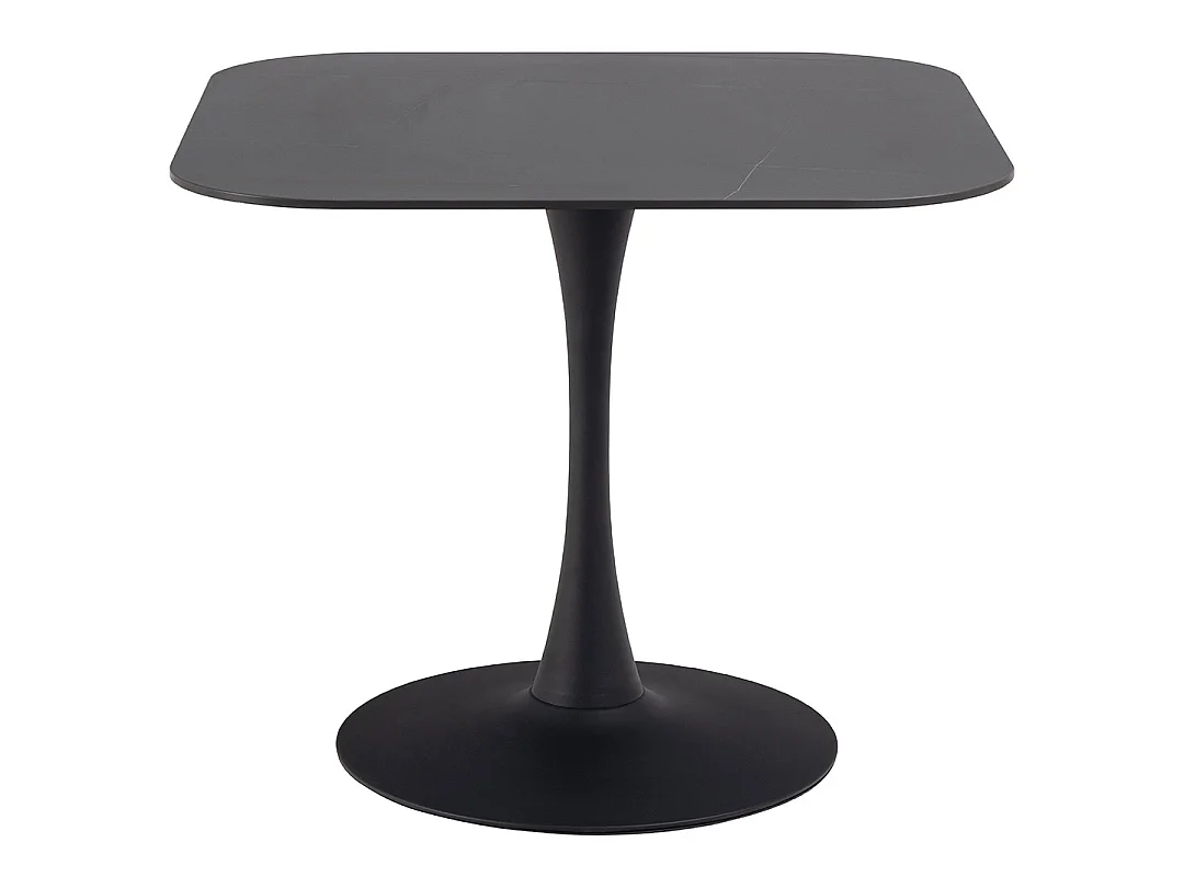 Kingston eetkamertafel 90x90cm zwart.