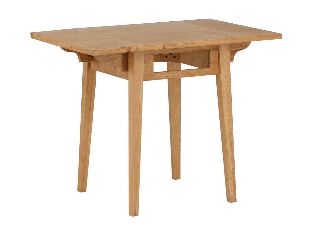 Tavolo da pranzo Yakidon 45x60cm, con prolunga incl. piatti marrone.