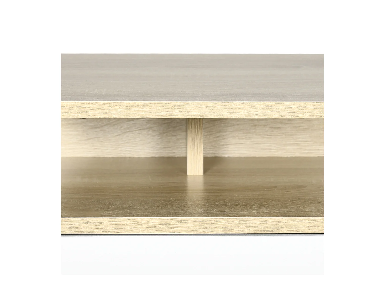 Mesillas de noche roble y blanco 35x32x22.5 cm HOMCOM