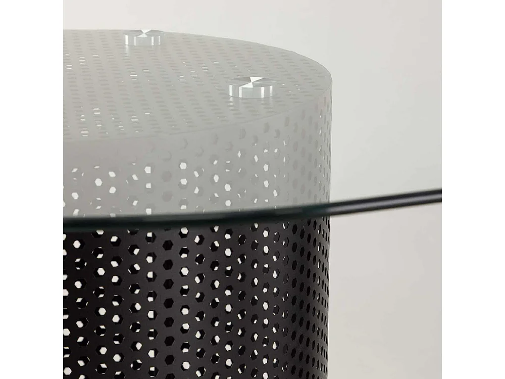 Glasgow Esstisch 100x200cm Glas schwarz.