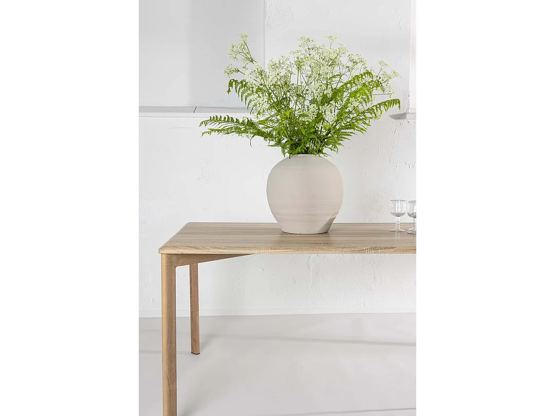 Damon eetkamertafel 90x200cm whitewash.