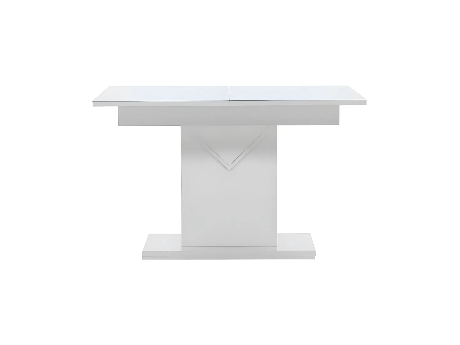 Table à Manger Extensible "Pluto" 120-160cm Blanc