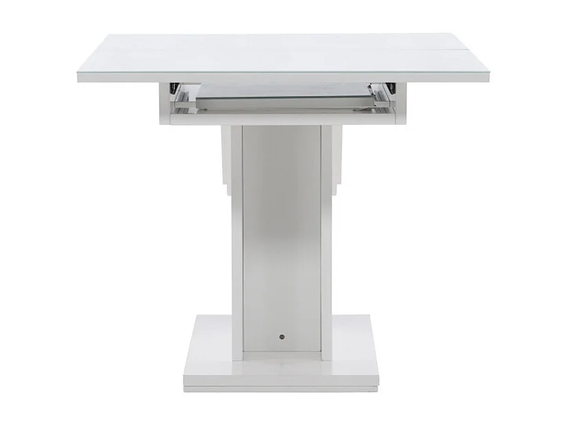 Table à Manger Extensible "Pluto" 120-160cm Blanc