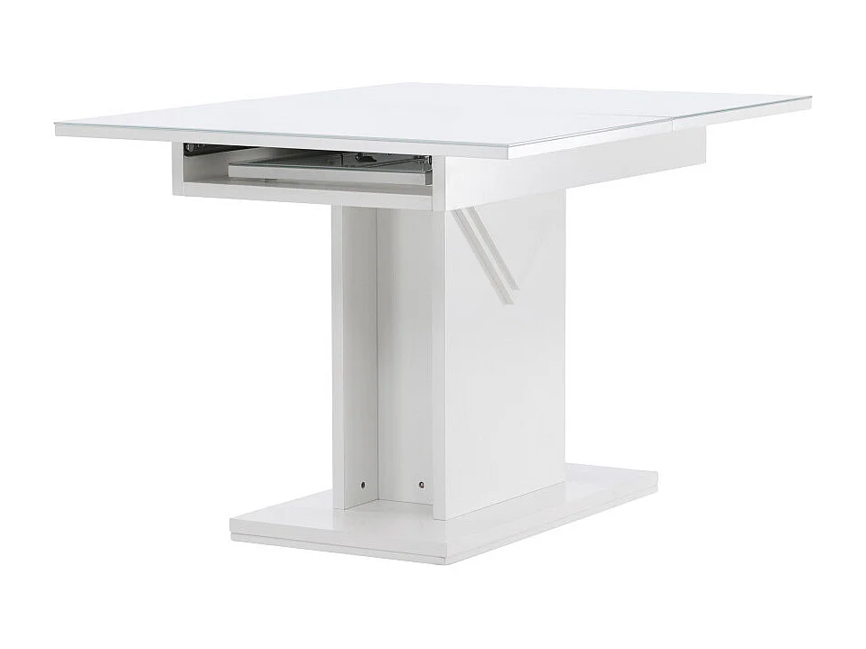 Table à Manger Extensible "Pluto" 120-160cm Blanc