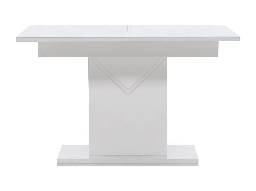 Table à Manger Extensible "Pluto" 120-160cm Blanc