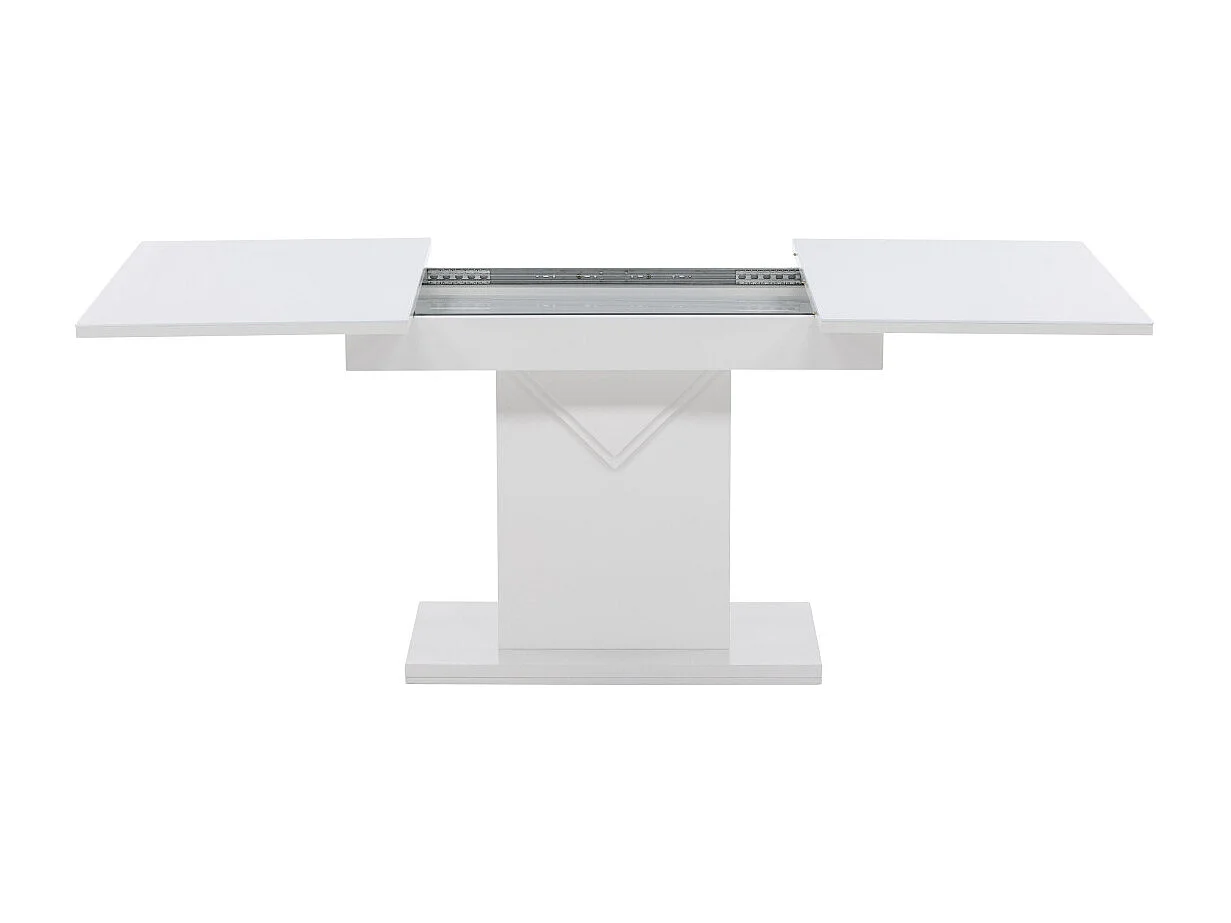 Table à Manger Extensible "Pluto" 120-160cm Blanc