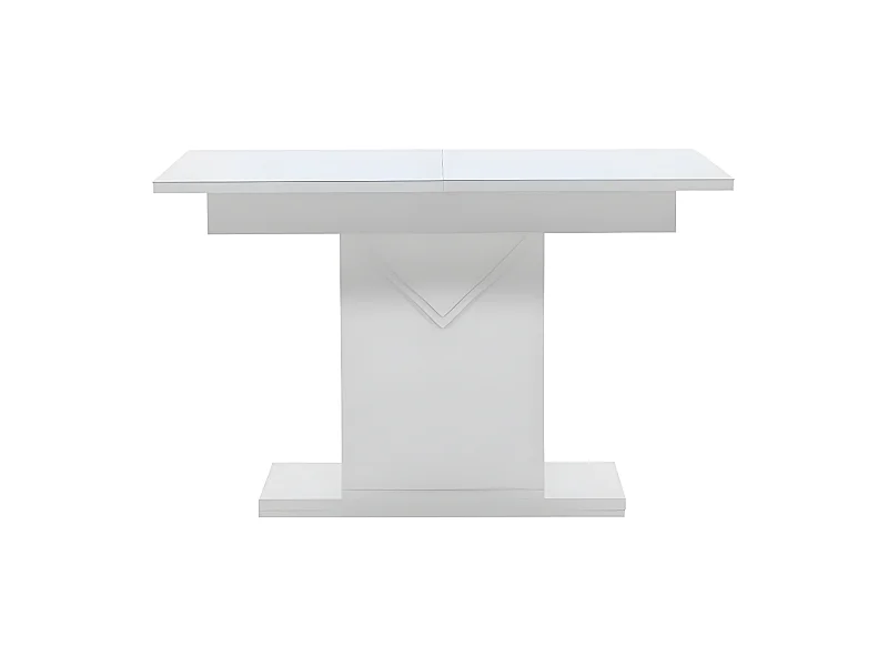 Table à Manger Extensible "Pluto" 120-160cm Blanc