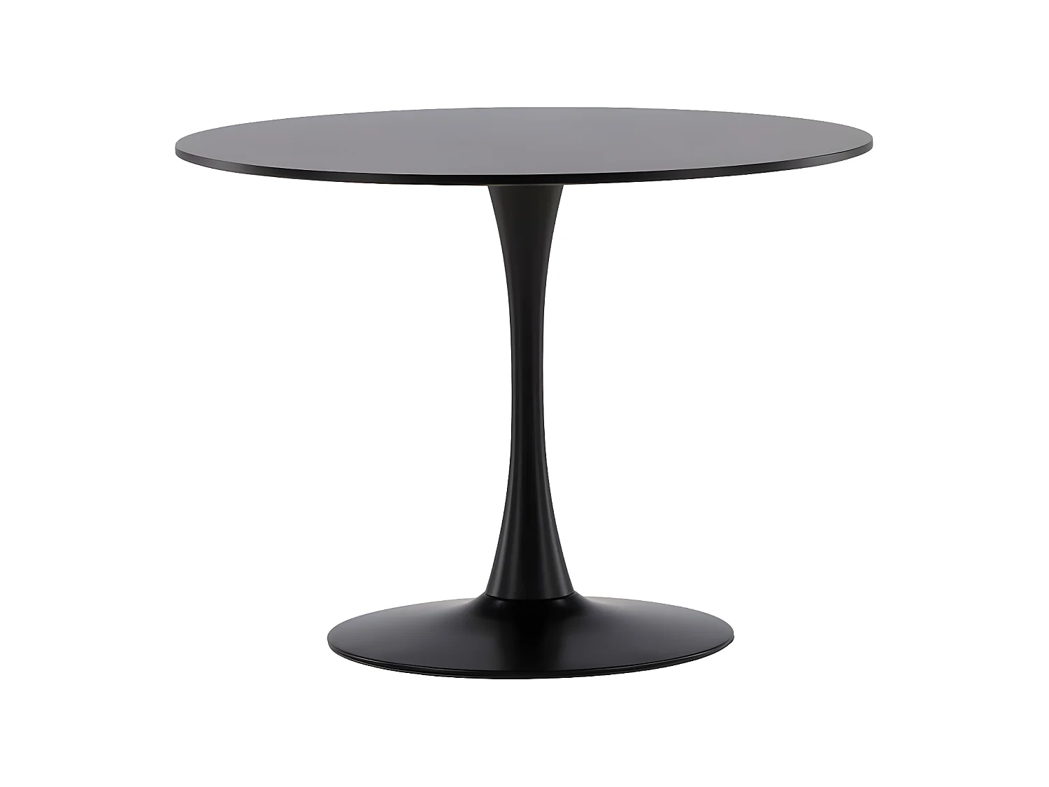 Glade eetkamertafel Ø100cm zwart.