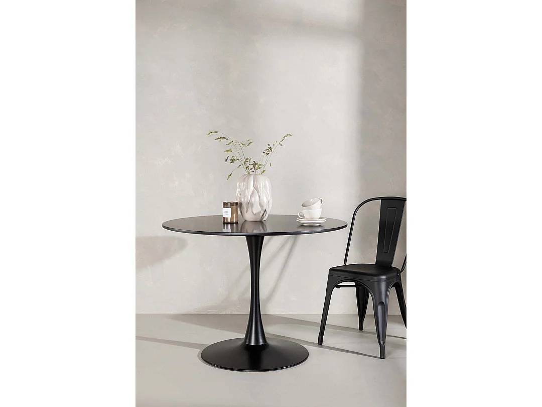 Table à Manger Ronde "Glade" 100cm Noir