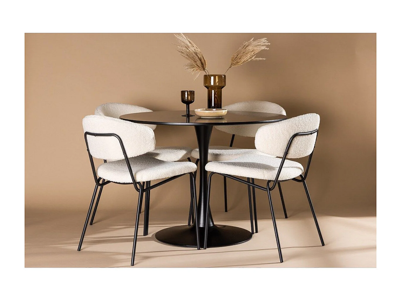 Glade Esstisch Ø100cm schwarz.