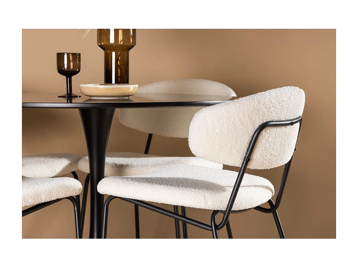 Glade Esstisch Ø100cm schwarz.