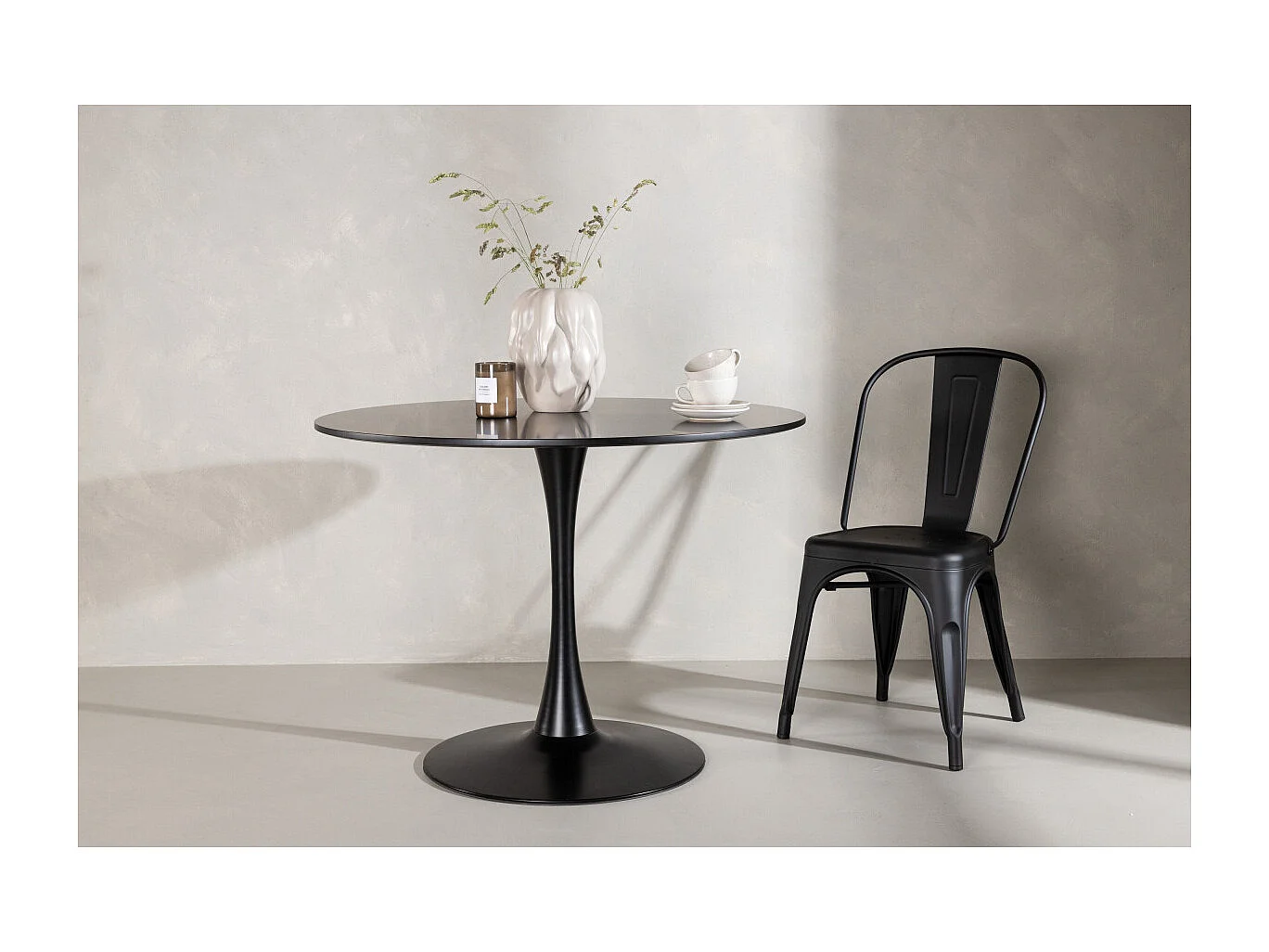 Glade Esstisch Ø100cm schwarz.