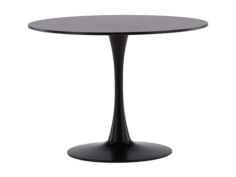 Glade eetkamertafel Ø100cm zwart.