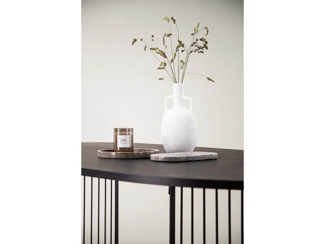 Table à Manger Ovale "Hamneskär" 220cm Noir