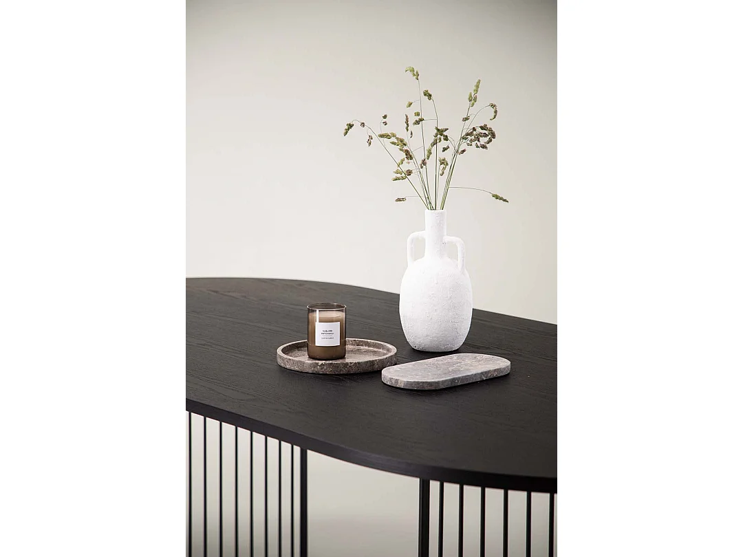 Table à Manger Ovale "Hamneskär" 220cm Noir