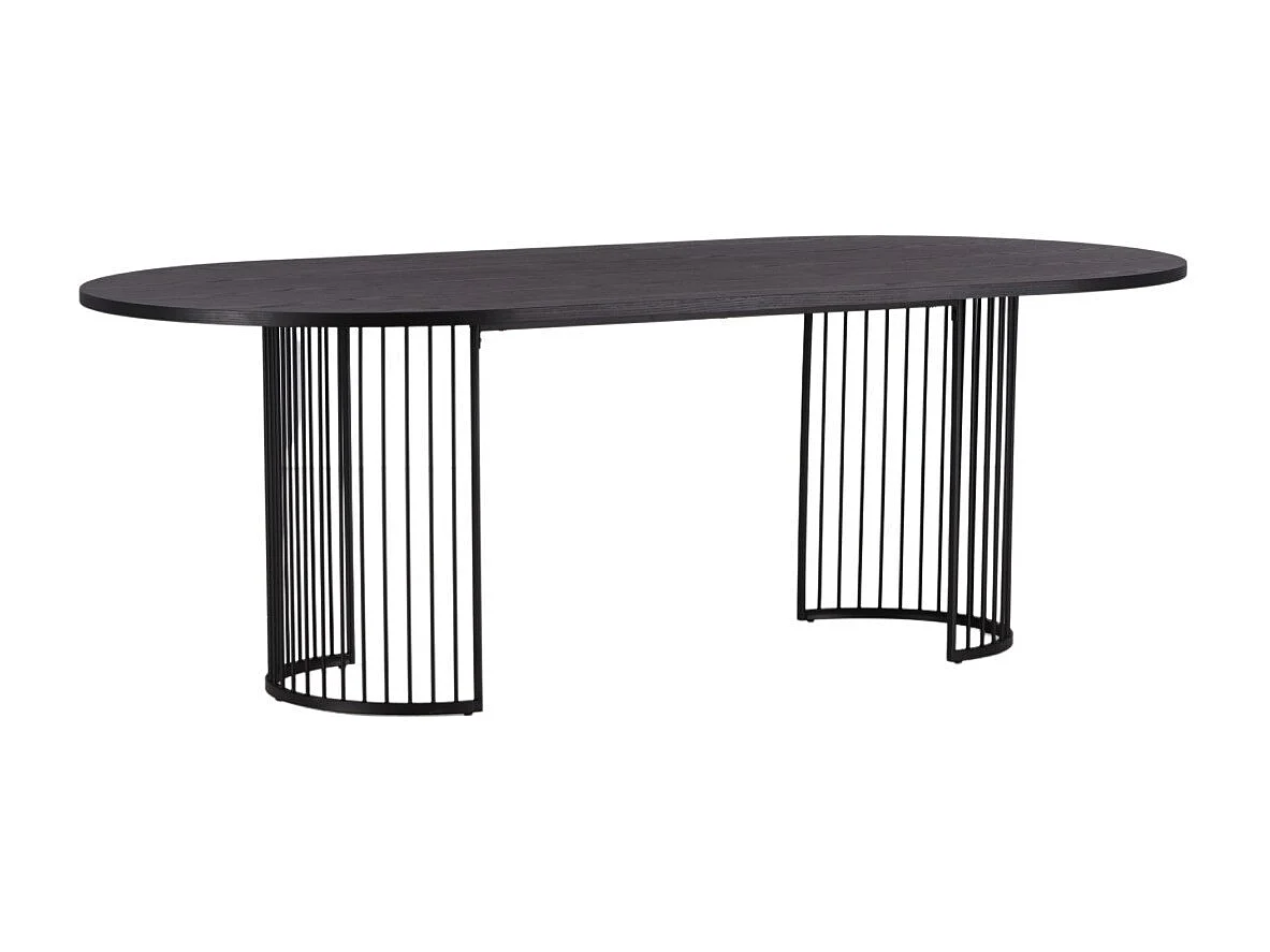 Hamneskär eetkamertafel 110x220cm zwart.