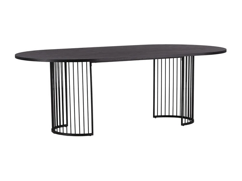 Hamneskär eetkamertafel 110x220cm zwart.