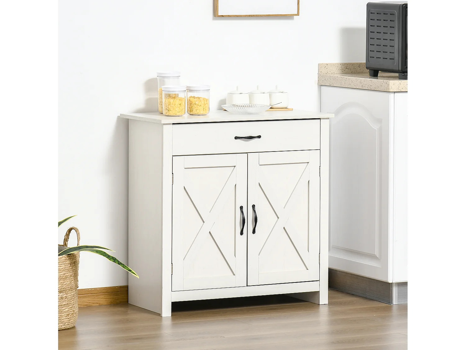 Aparador de cocina blanco 80x39.7x80 cm HOMCOM