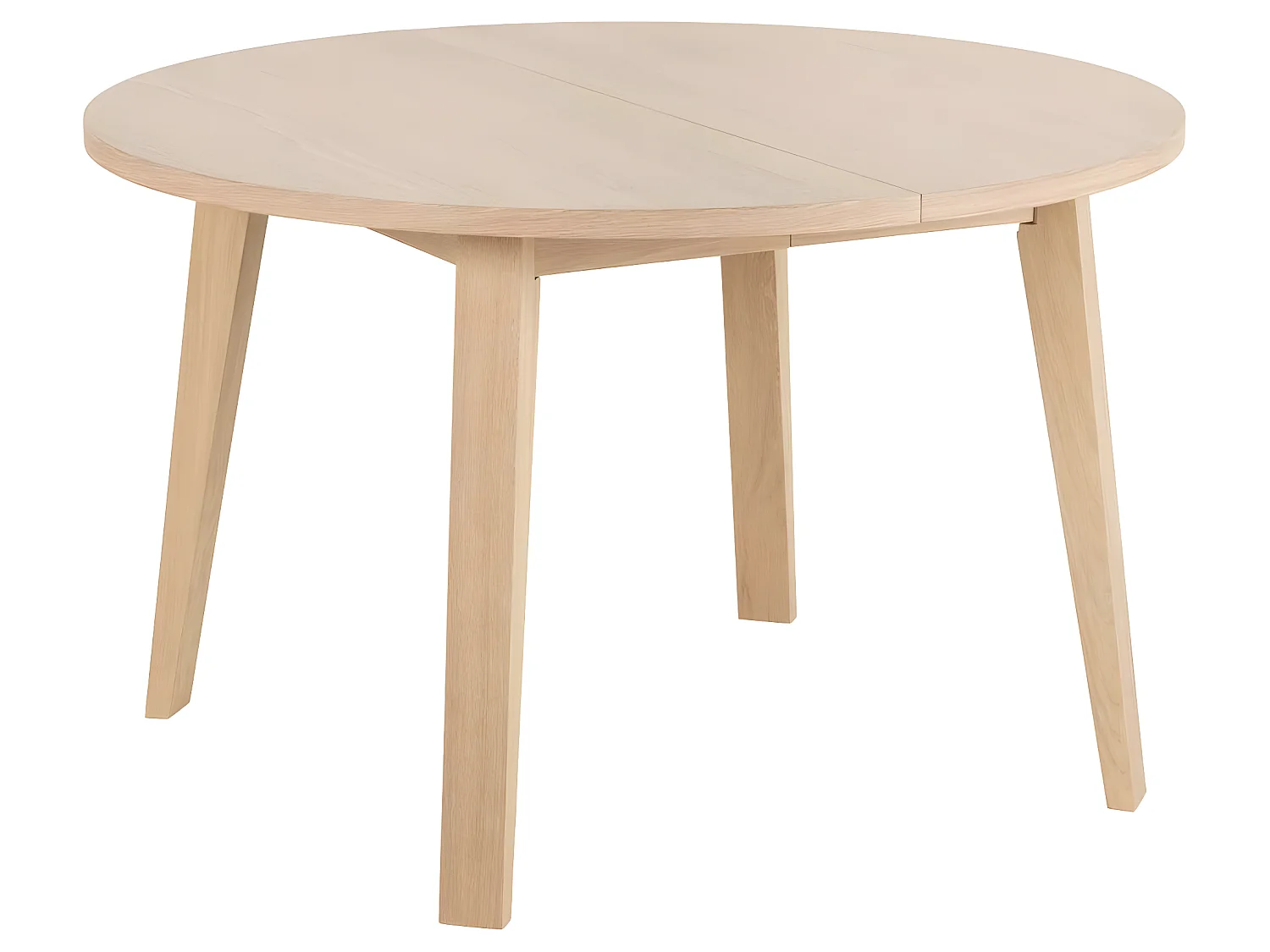 ALine table de salle à manger Ø120cm préparé pour des plaques supplémentaires plaqué chêne.