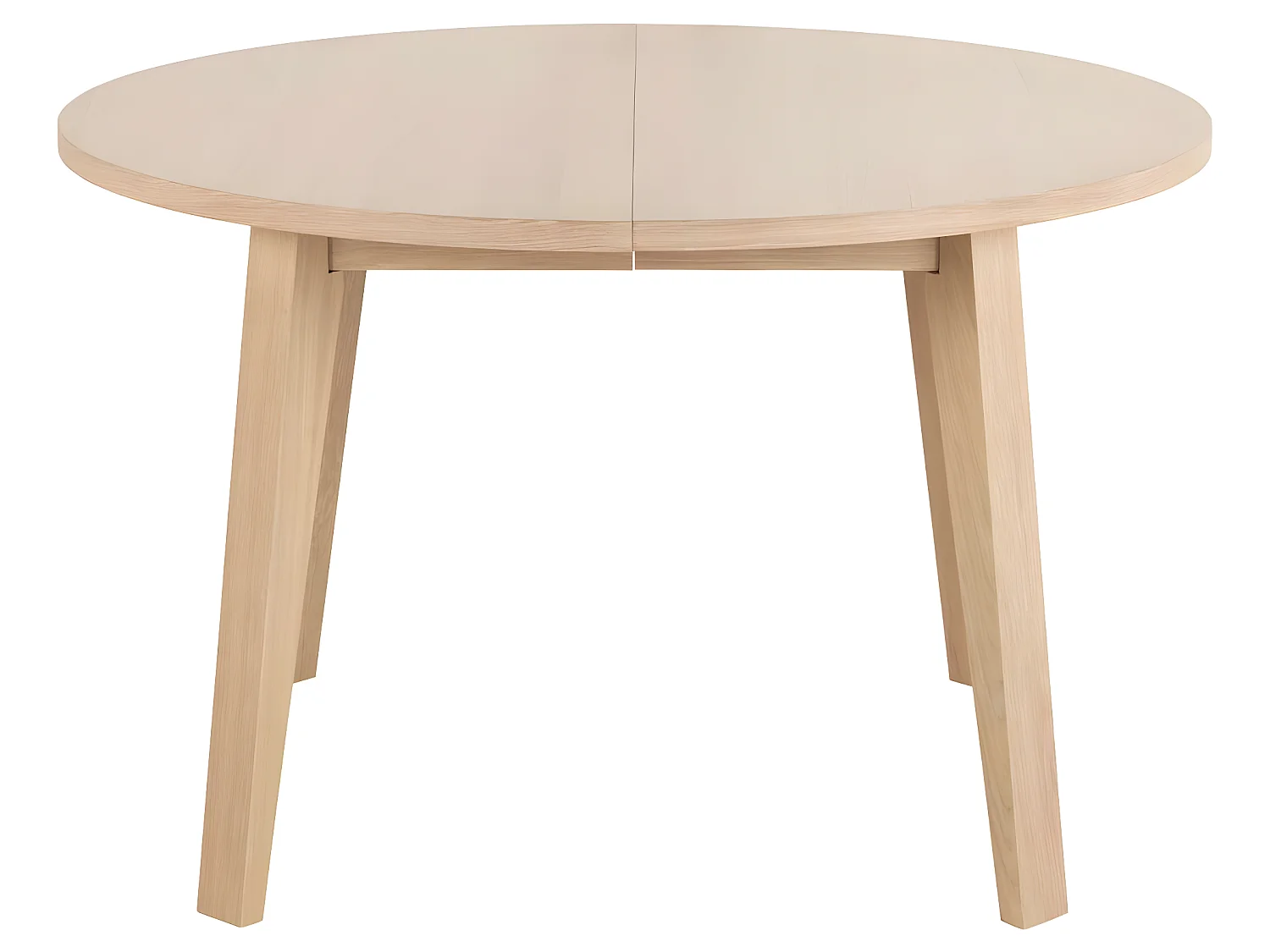 ALine table de salle à manger Ø120cm préparé pour des plaques supplémentaires plaqué chêne.