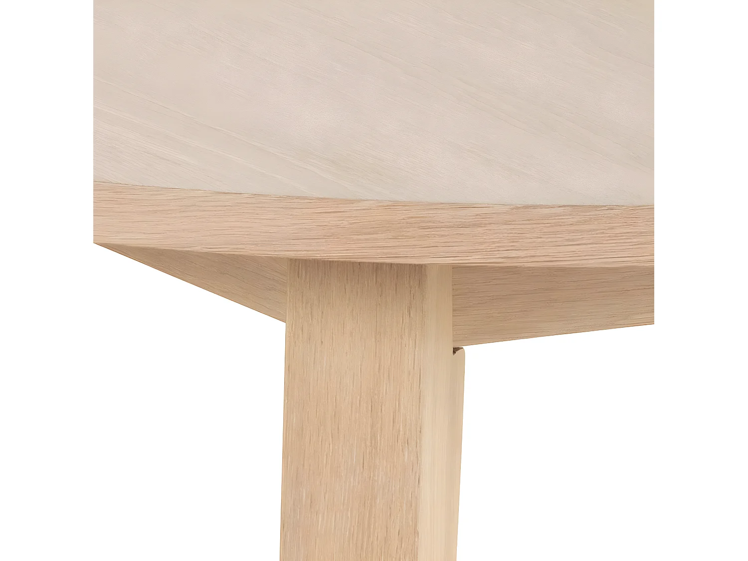 ALine table de salle à manger Ø120cm préparé pour des plaques supplémentaires plaqué chêne.