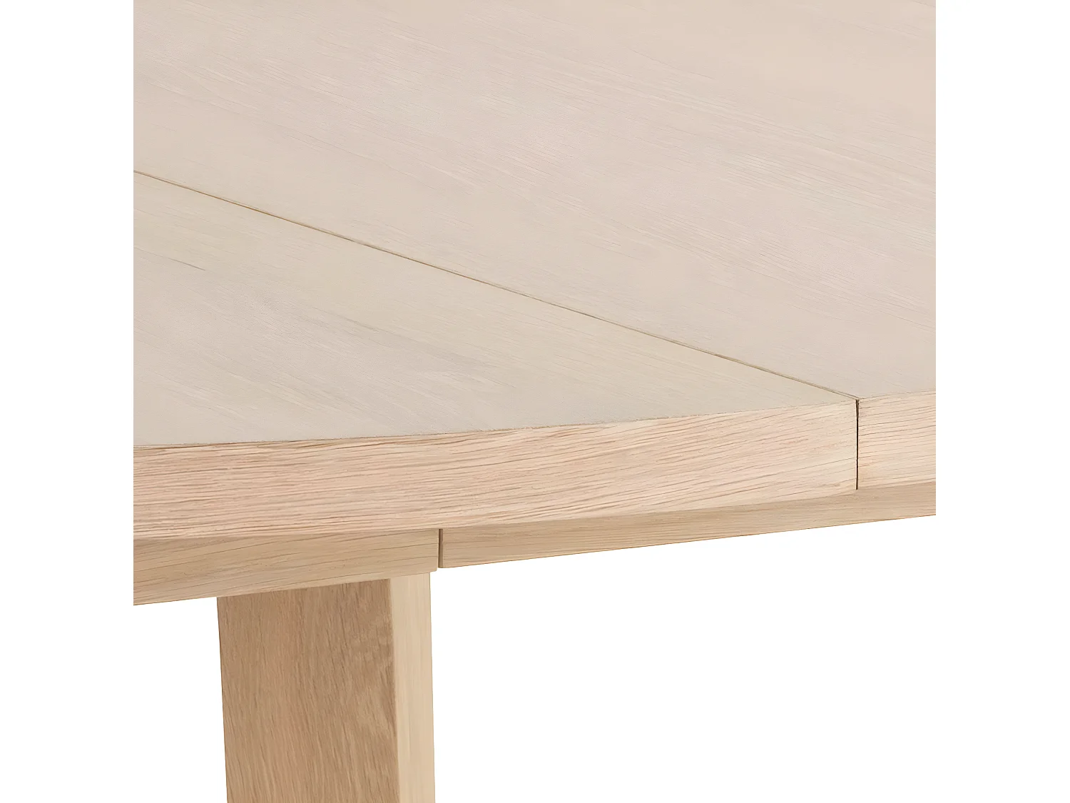 ALine table de salle à manger Ø120cm préparé pour des plaques supplémentaires plaqué chêne.