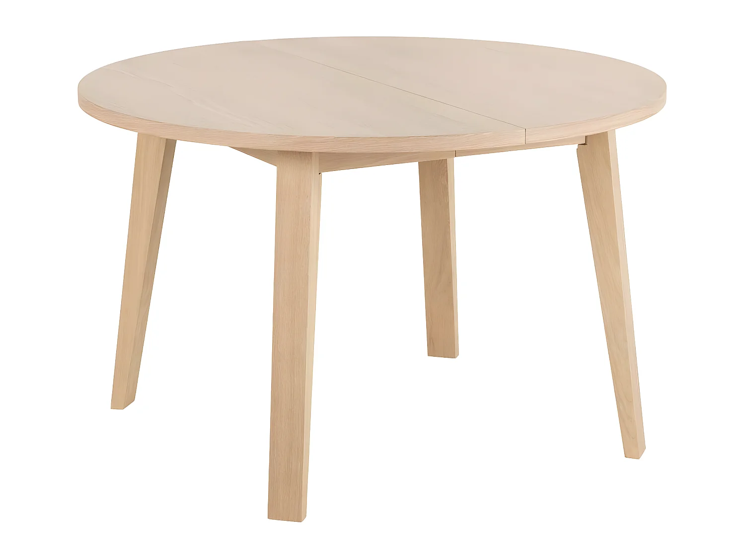 ALine table de salle à manger Ø120cm préparé pour des plaques supplémentaires plaqué chêne.