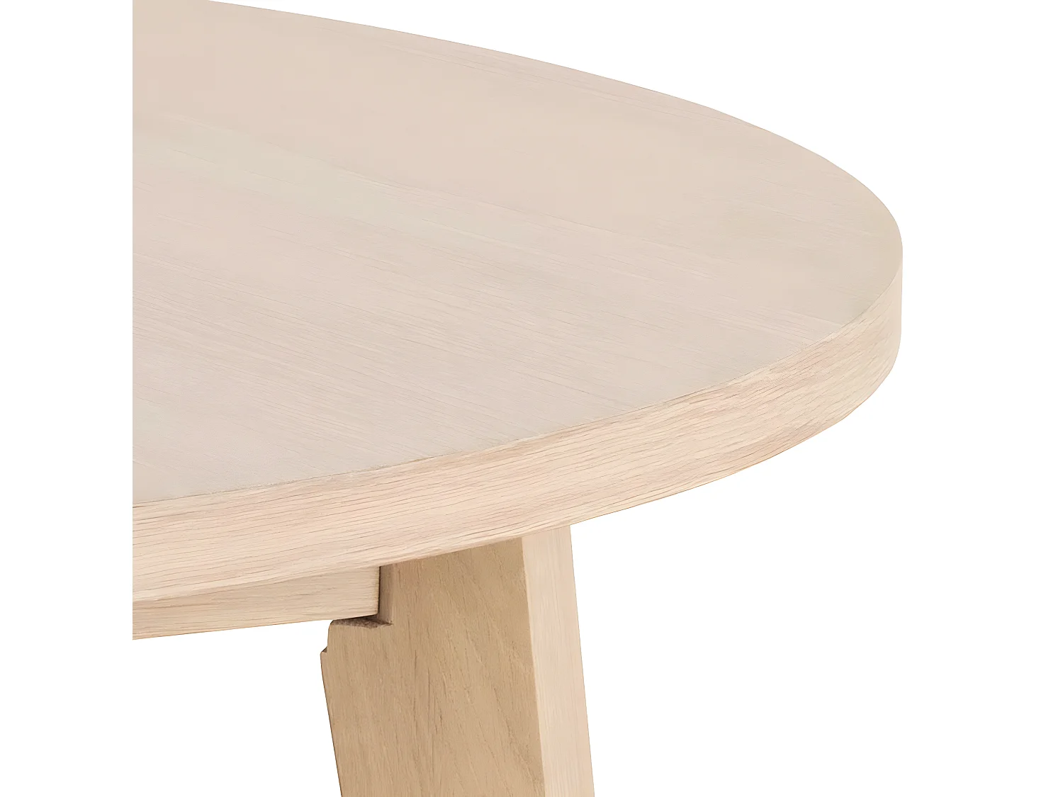 ALine Esstisch Ø120cm vorbereitet für weitere Platten Eichenfurnier.